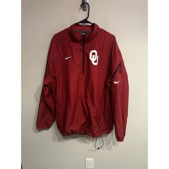 Oklahoma Sooners Nike Men’s XL Storm Fit Windbreaker Pullover - Picture 1 of 11